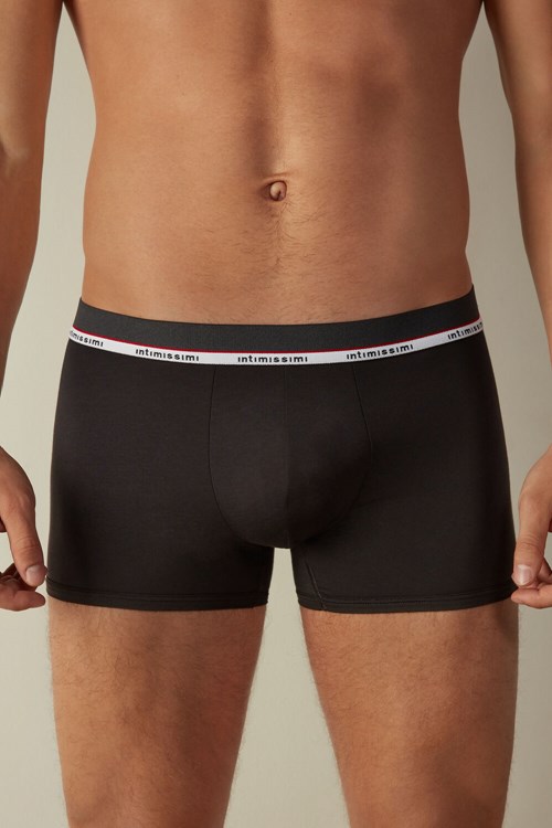 Black - 019 - Black Intimissimi Micromodal Boxers | JRDFQ4130