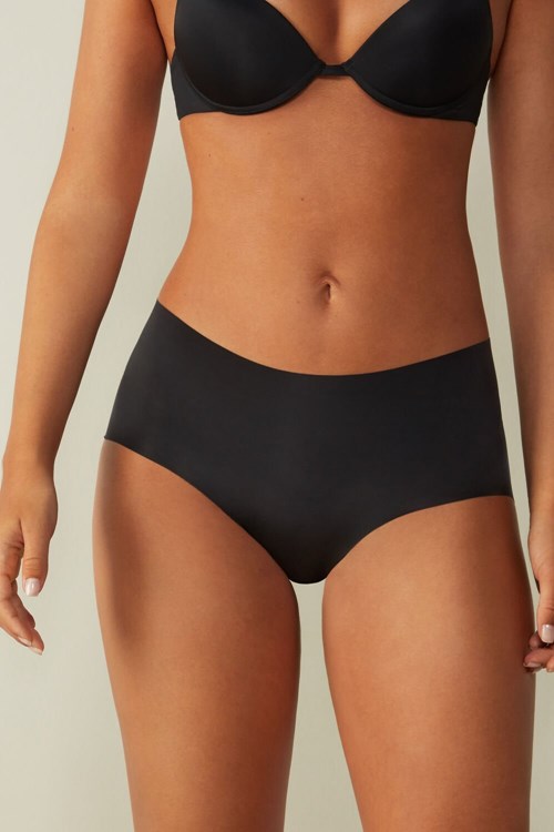 Black - 019 - Black Intimissimi Seamless Microfiber Hipster | ZCPOV0718