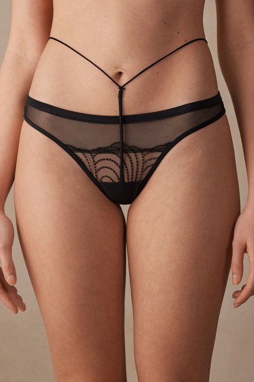 Black - 019 - Black Intimissimi Steal the Show High Rise Brazilian | DCRON6937