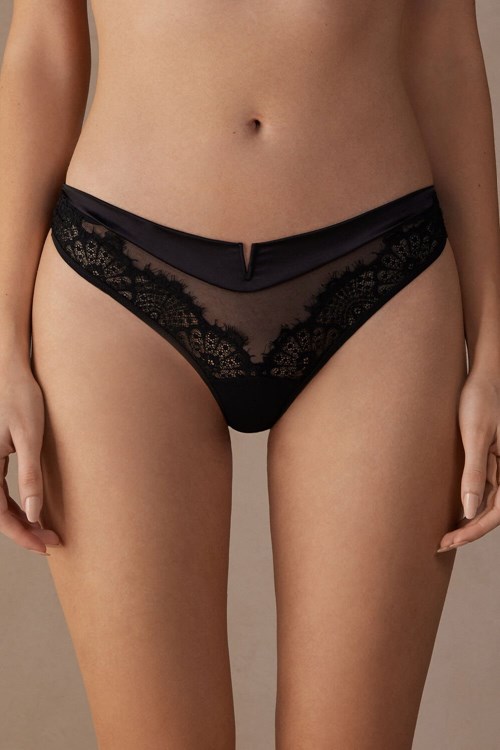 Black - 019 - Black Intimissimi Stunning Beauty Brazilian | ZEOTG2193