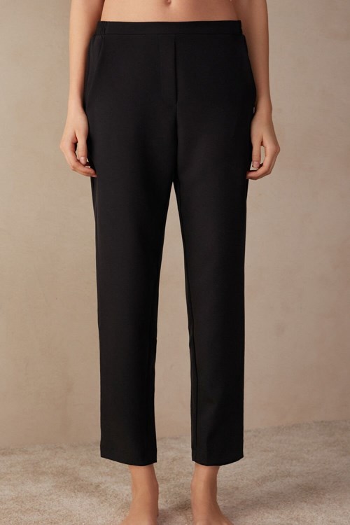 Black - 019 - Black Intimissimi Trousers with Pockets | CLVFH4061