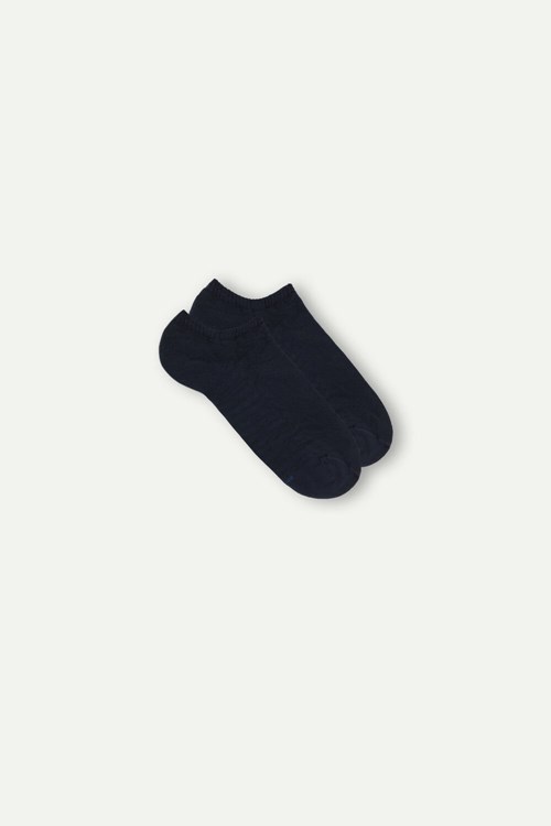 Blue - 016 - Blue Intimissimi No-show Socks in Terrycloth | IYHJV5608