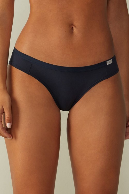 Blue - 1467 - Intense Blue Intimissimi Cotton Panties | OVXEC8409