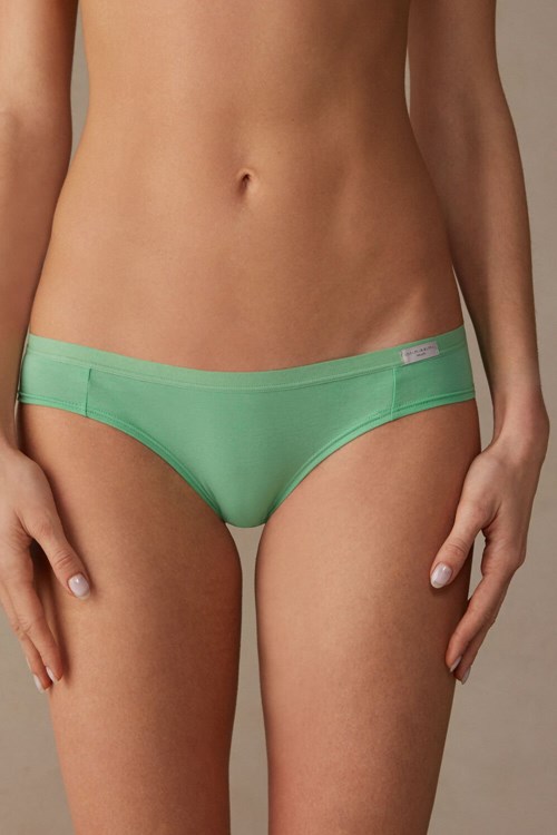 Green - 218j - Apple Mint Intimissimi Cotton Panties | BFZEK3901