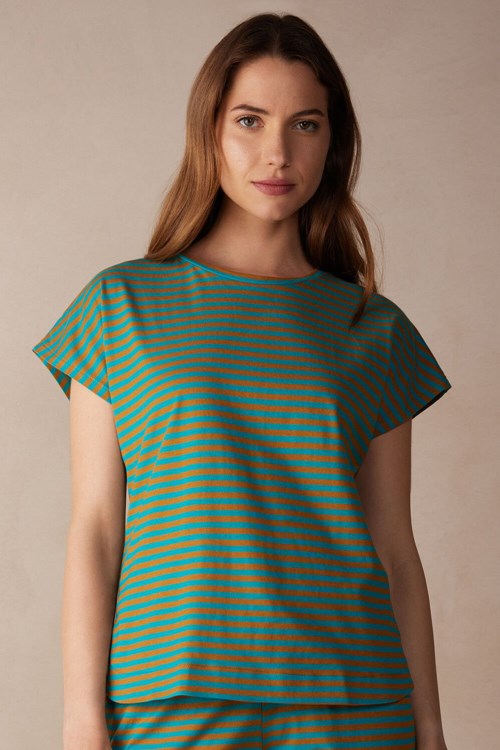 Green - 242j - Summer Vibes Stripe Intimissimi Summer Vibes Striped Top | HZVOK2481