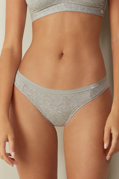 Grey - 031 - Light Heathered Grey Intimissimi Cotton Brazilian | ITMRW0497