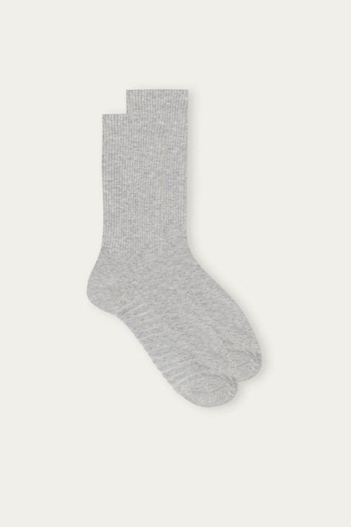 Grey - 2000 - Gray Sweatshirt Intimissimi Short Terrycloth Socks | IWQVS6258