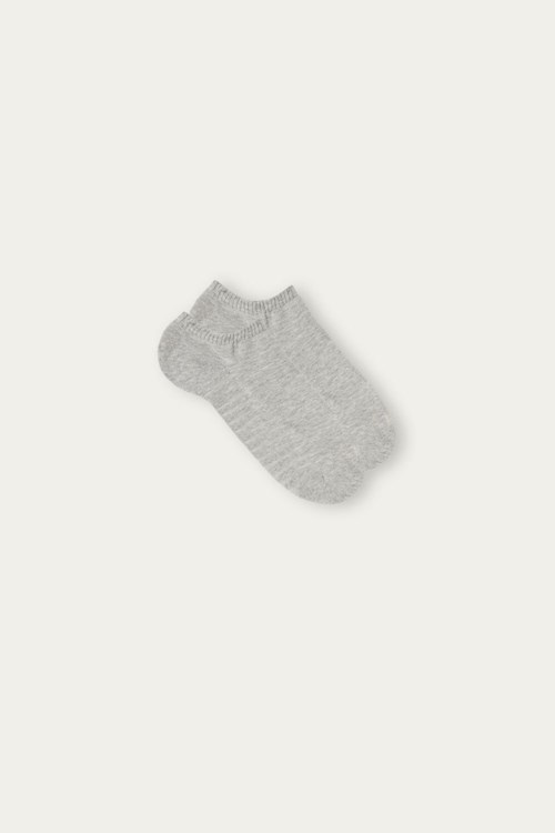 Grey - 2000 - Gray Sweatshirt Intimissimi No-show Socks in Terrycloth | JPEVQ0175