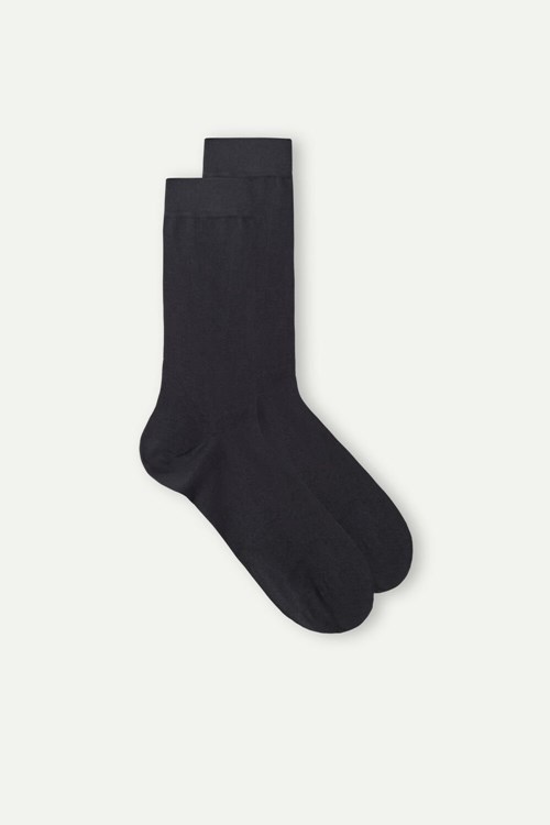 Grey - 780 - Anthracite Intimissimi Short Socks in Stretch Supima® Cotton | WNIQX9482