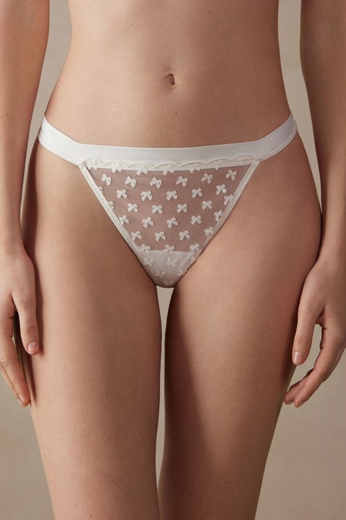 Ivory - 2127 - Talc White Intimissimi Love Cadeau String Thong | HFLPI5126