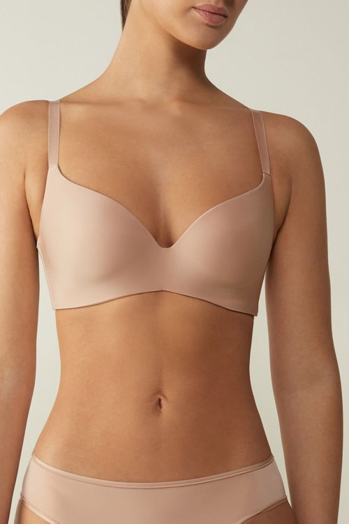 Natural - 044 - Soft Beige Intimissimi Adele Triangle Bra in Ultralight Microfiber | PCYVE6130