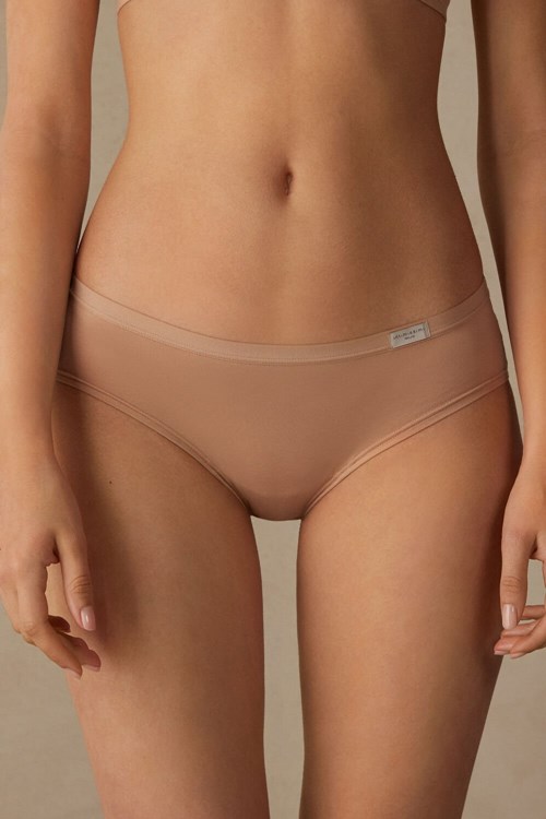 Natural - 044 - Soft Beige Intimissimi Cozy Panties in Cotton | QBRDX5270