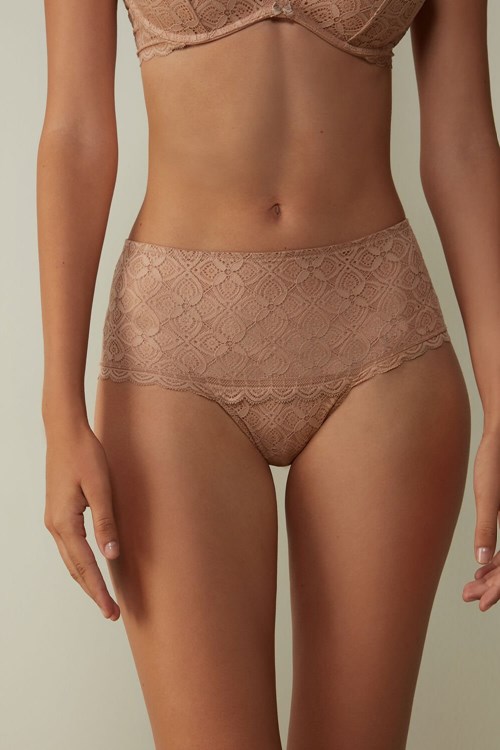 Natural - 044 - Soft Beige Intimissimi Lace Hipster | GEQWT0983