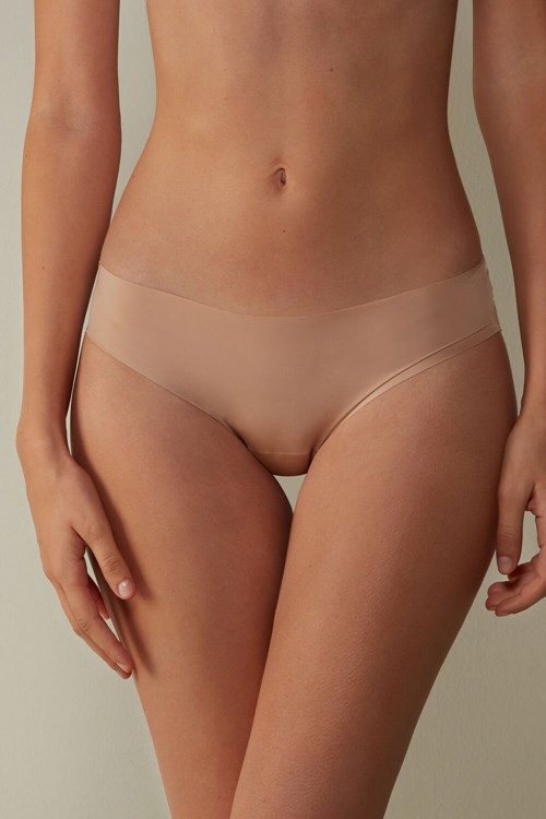 Natural - 044 - Soft Beige Intimissimi Seamless Microfiber Panties | JGYNK6934