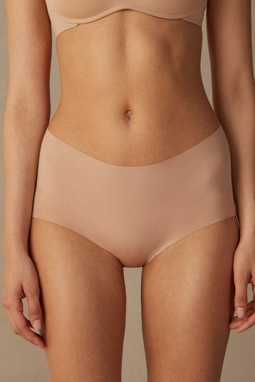 Natural - 044 - Soft Beige Intimissimi Seamless Microfiber Hipster | TVGXS4068