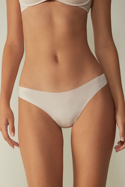 Natural - 2280 - Silk Pink Intimissimi Brazilian Panties in Seamless Ultra Light Microfiber | IEVMG7356