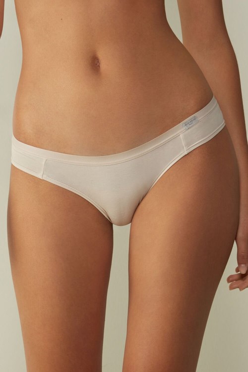 Natural - 2280 - Silk Pink Intimissimi Cotton Panties | AFLEI6042