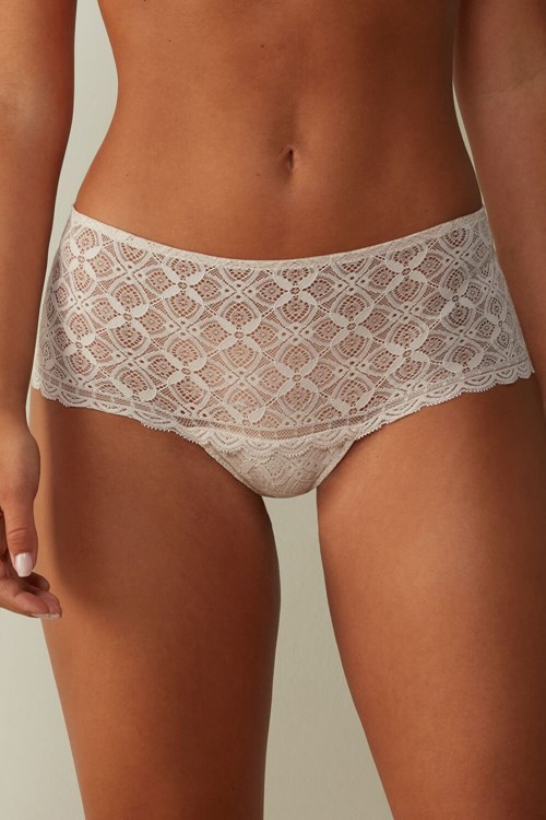 Natural - 2280 - Silk Pink Intimissimi Lace Hipster | KQOHD7403