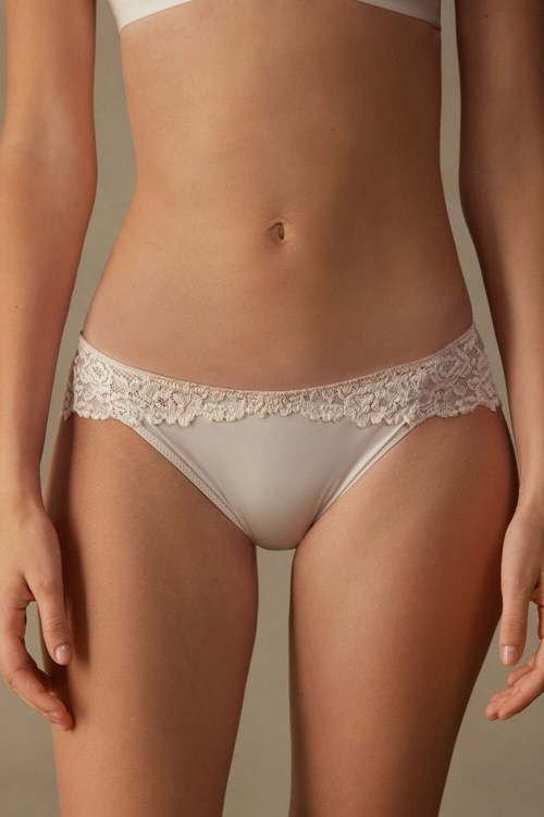 Natural - 2280 - Silk Pink Intimissimi Pretty Flowers Panties | VJQXB7315