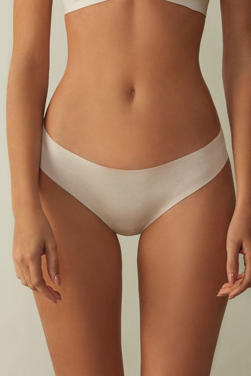 Natural - 2280 - Silk Pink Intimissimi Seamless Supima® Cotton Brazilian Panties | KPCOU4920