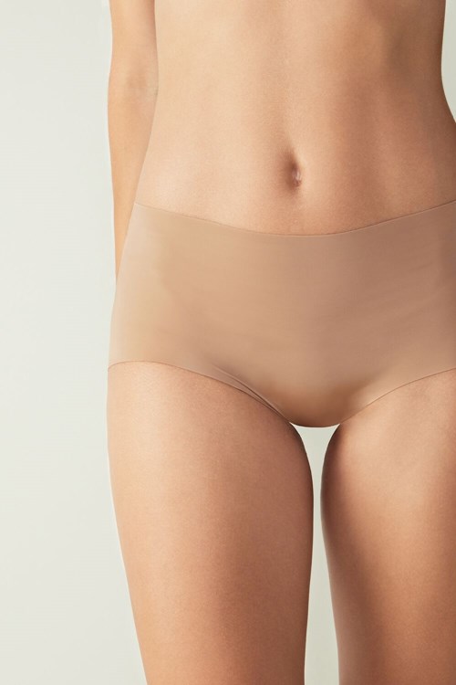 Natural - 417i - Medium Beige Intimissimi Seamless Microfiber Hipster | JOETC6041