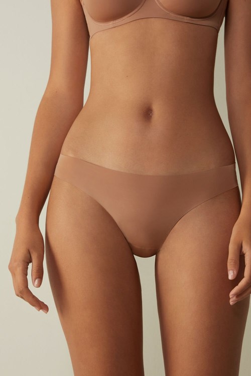 Natural - 417i - Medium Beige Intimissimi Brazilian Panties in Seamless Ultra Light Microfiber | YEAIC5679