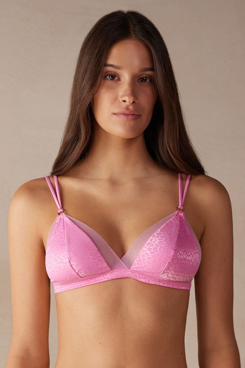 Pink - 207j - Candy Pink Intimissimi Cool Minimal Emma Triangle Bra | QJGSH2013