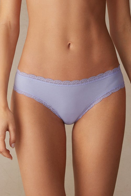 Violet - 212j - Sweet Lavender Intimissimi Cotton and Lace Panties | LOTKU3564