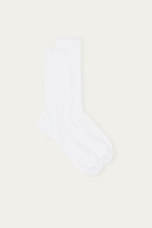 White - 001 - White Intimissimi Short Terrycloth Socks | XDKZM3614