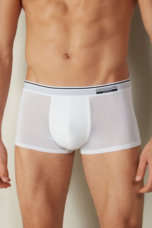 White - 001 - White Intimissimi Super Fresh Micro-mesh Boxers | NCLXA2394