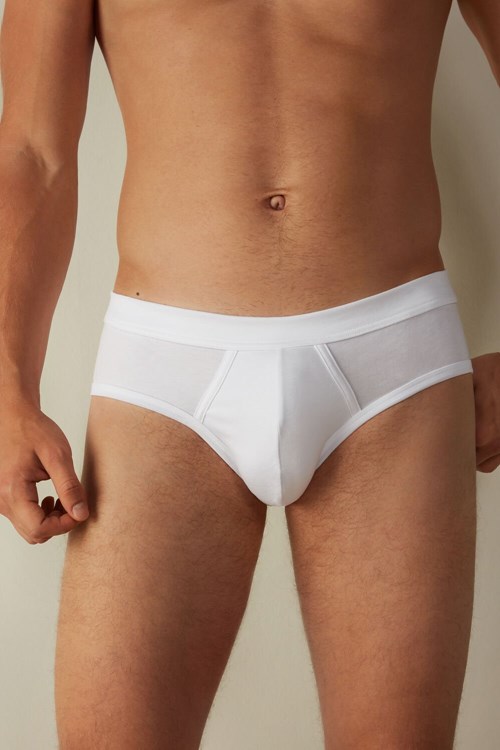 White - 001 - White Intimissimi Supima® Cotton Briefs | XQLMU8423