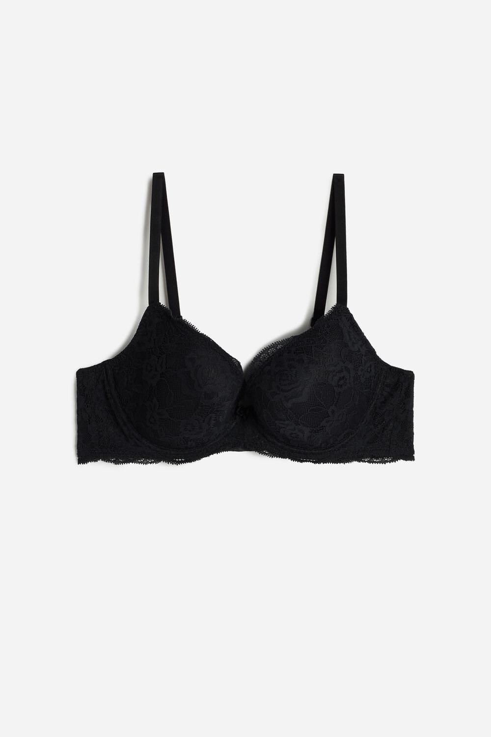 019 - Black Intimissimi Irina Lace Balconette Bra | WDXQP5196