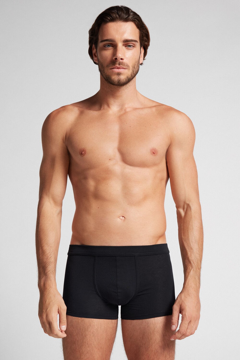 019 - Black Intimissimi Push-up Boxers in Stretch Cotton | MKUGI9760