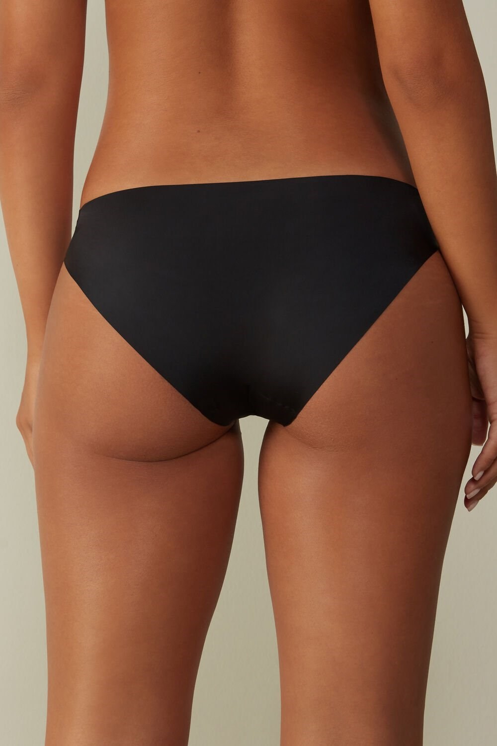 019 - Black Intimissimi Seamless Microfiber Panties | GZINS9850