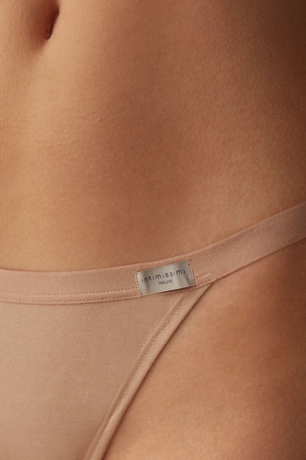 044 - Soft Beige Intimissimi String Thong in Cotton | QJVIM5807