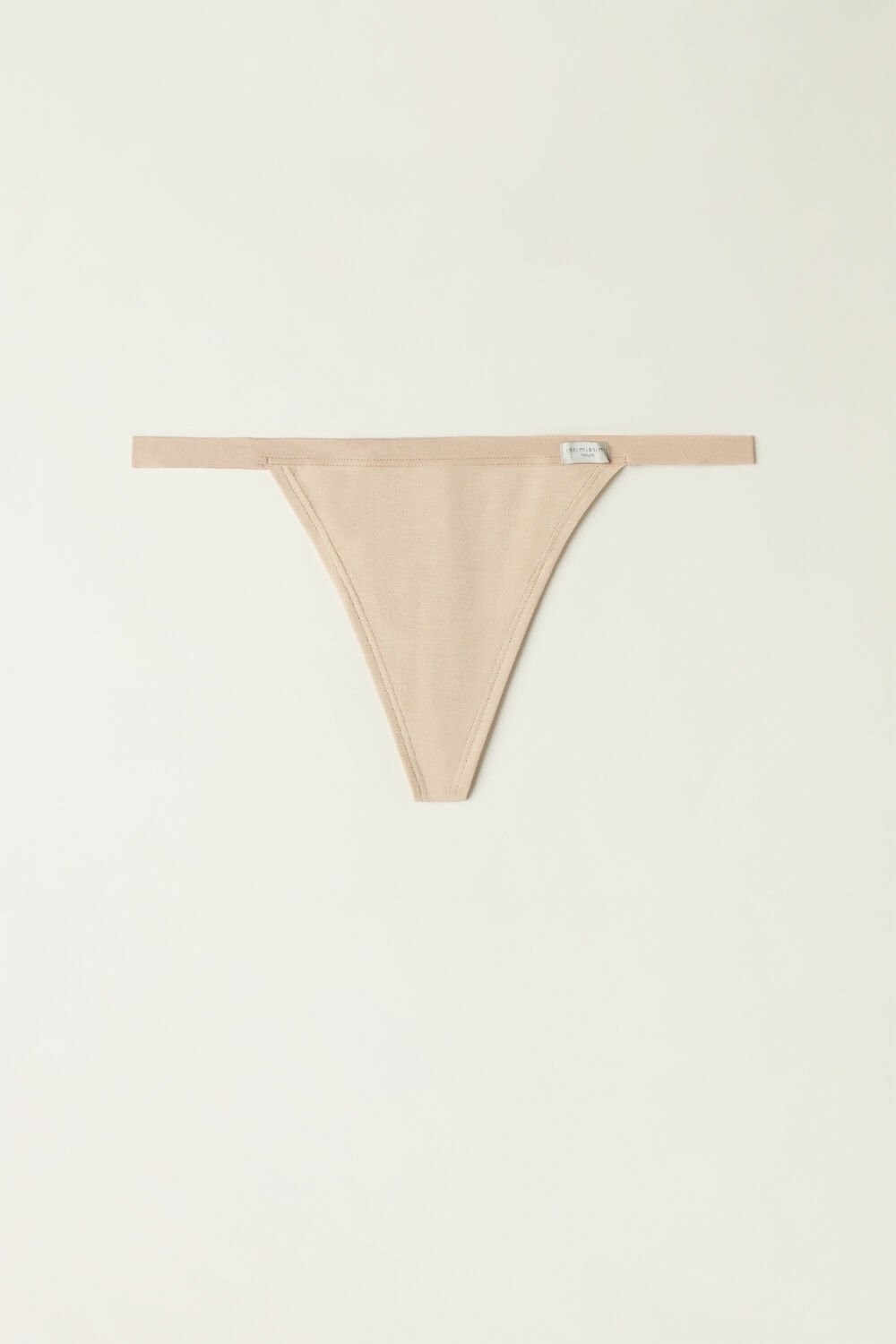 044 - Soft Beige Intimissimi String Thong in Cotton | QJVIM5807