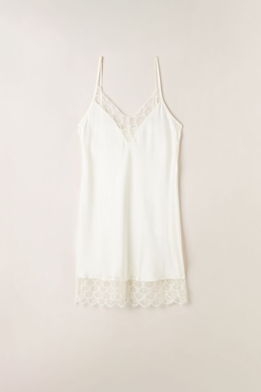 2127 - Talc White Intimissimi Pure Charme Silk Slip | WXVAG7253