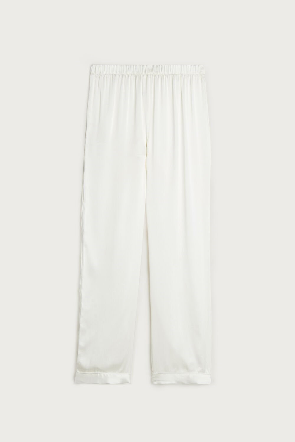 2127 - Talc White Intimissimi Silk Satin Pajama Pants | PCYTM2963