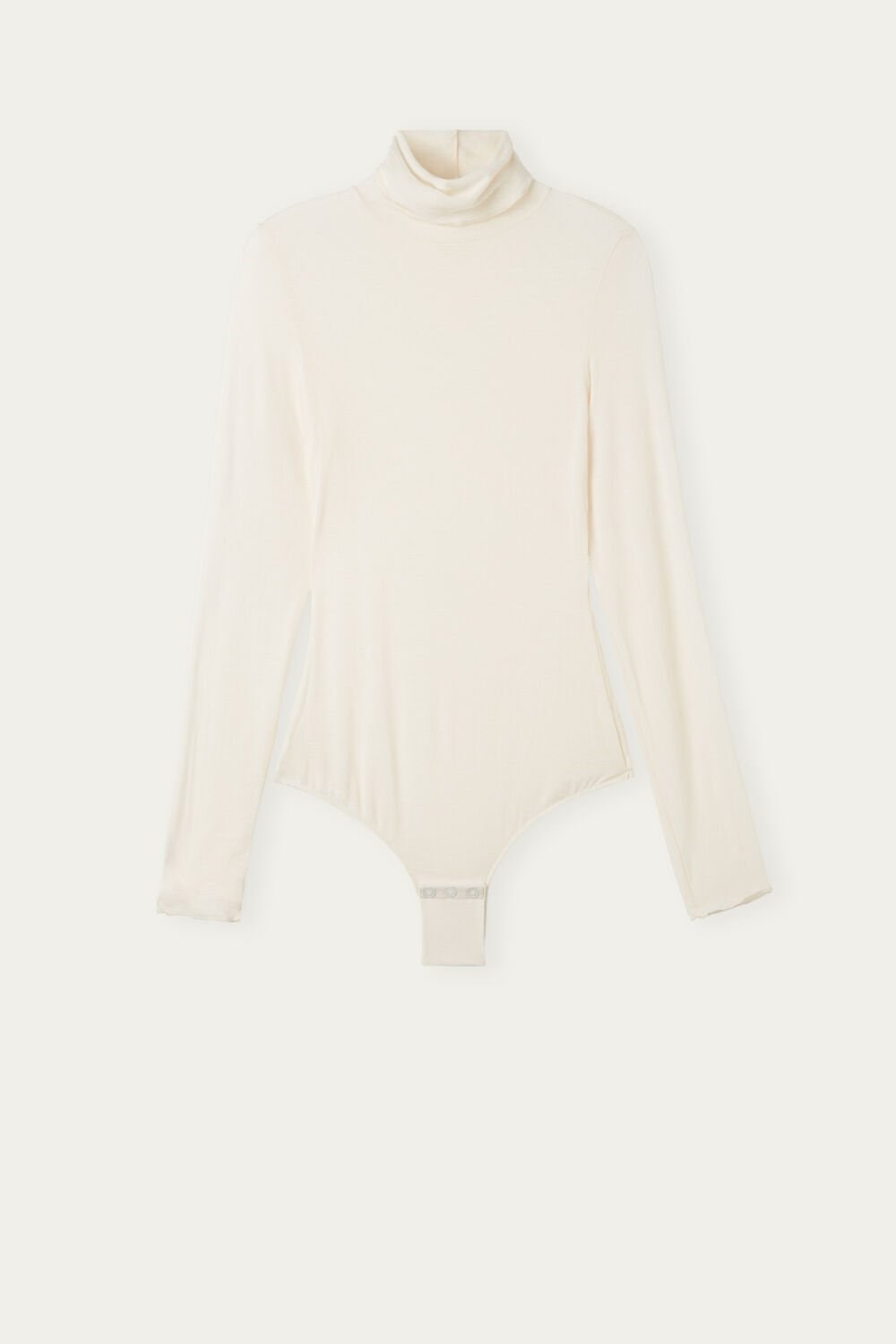 231i - Vanilla Intimissimi High Collar Bodysuit in Modal Ultralight with Cashmere | NZBAO7394