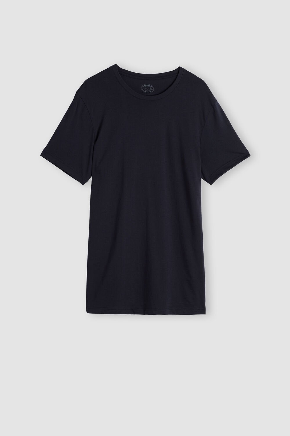 800 - Midnight Blue Intimissimi Short Sleeve Crew Neck T Shirt in Supima® Cotton | MCTPN2984