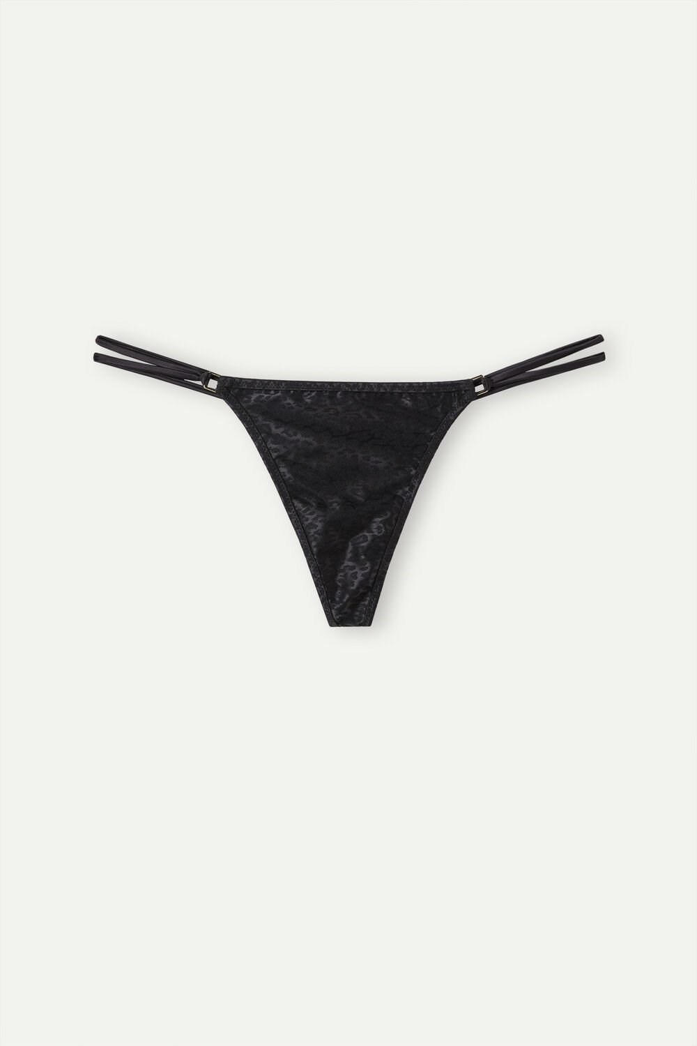 Black - 019 - Black Intimissimi Cool Minimal String Thong | BYVWR5193