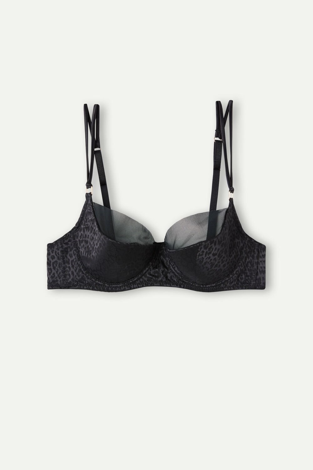 Black - 019 - Black Intimissimi Cool Minimal Demi Bra | URIQT6798