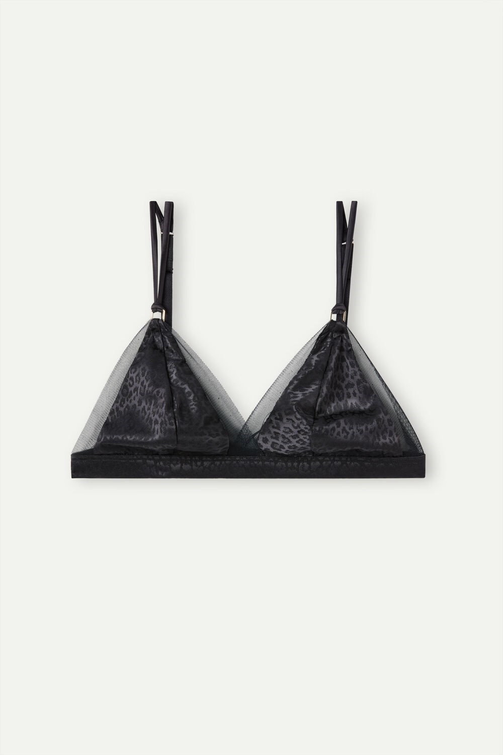 Black - 019 - Black Intimissimi Cool Minimal Emma Triangle Bra | VRGTM1058