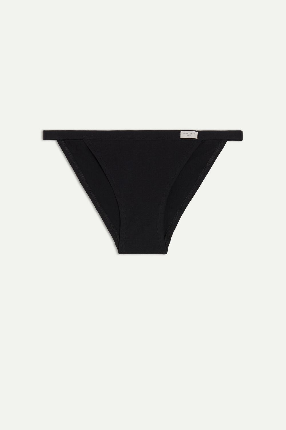 Black - 019 - Black Intimissimi Cotton String Panties | WBXQD1540