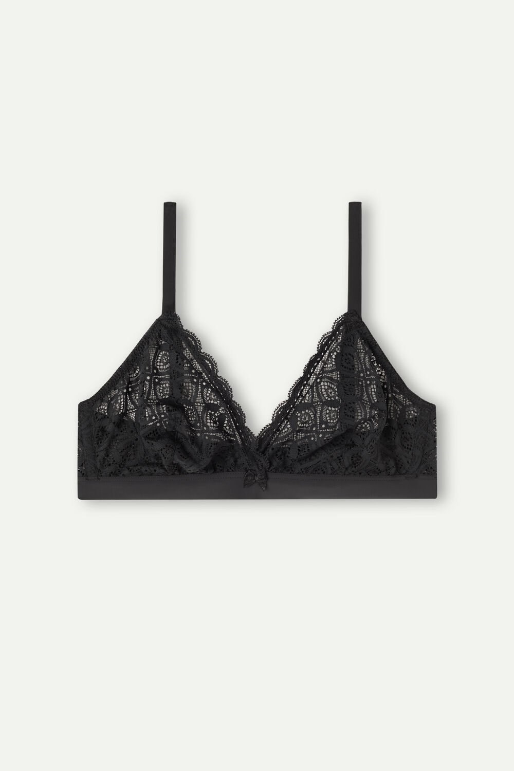 Black - 019 - Black Intimissimi Emma Triangle Bra in Lace | ZOTES3125