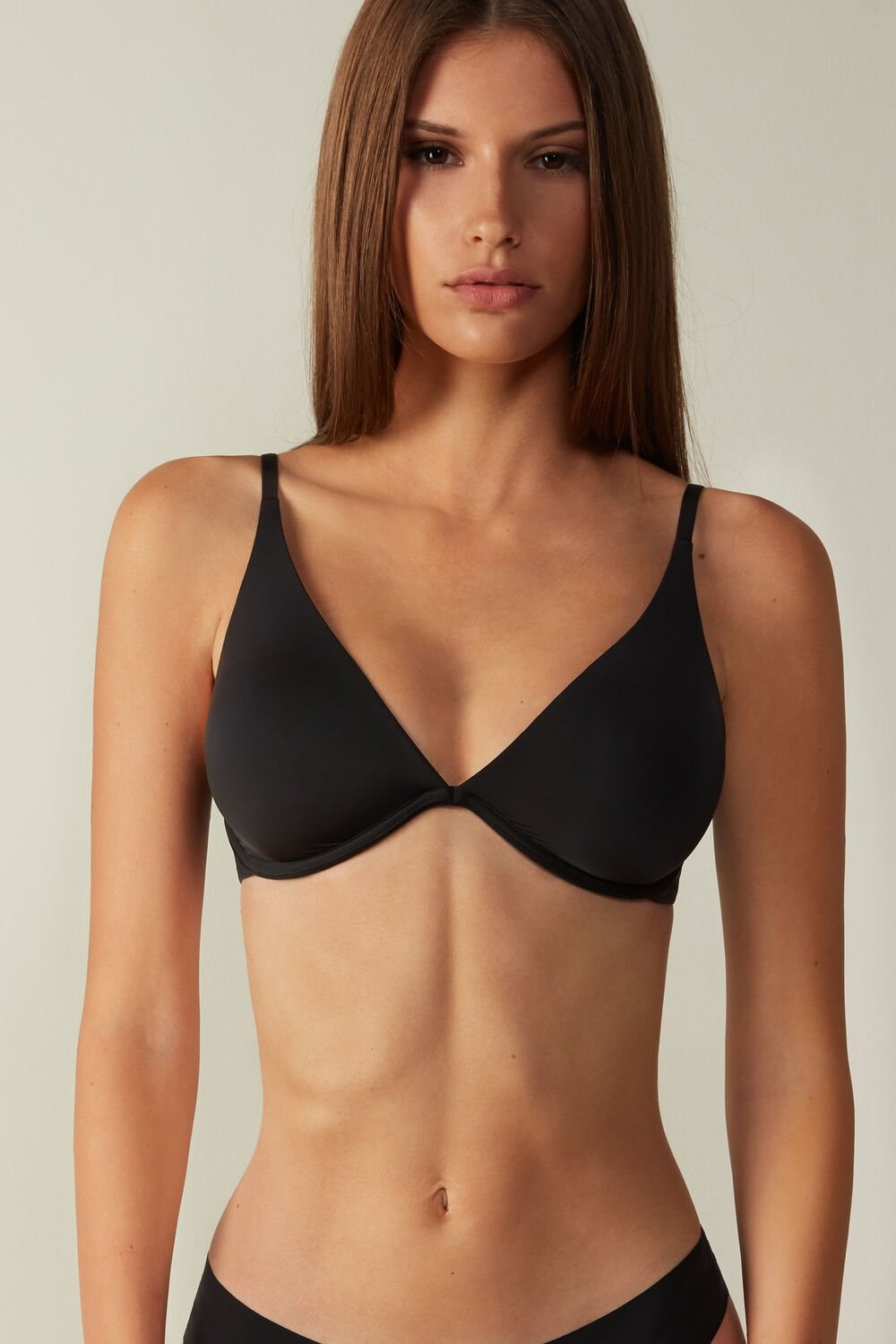 Black - 019 - Black Intimissimi Giulia Balconette Bra in Ultralight Microfiber | FPOQA7463