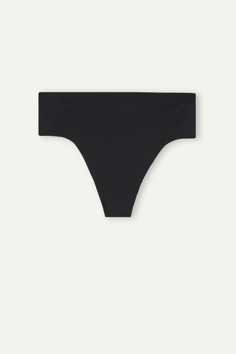 Black - 019 - Black Intimissimi High Waist Thong in Seamless Ultralight Microfiber | CWBFG9275