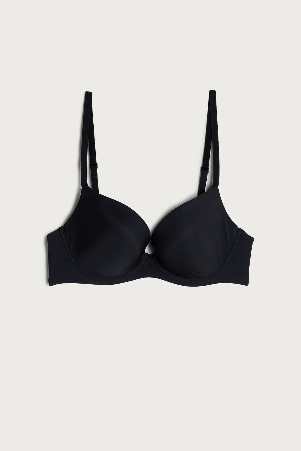 Black - 019 - Black Intimissimi Irina Microfiber Balconette Bra | OWKUZ2387