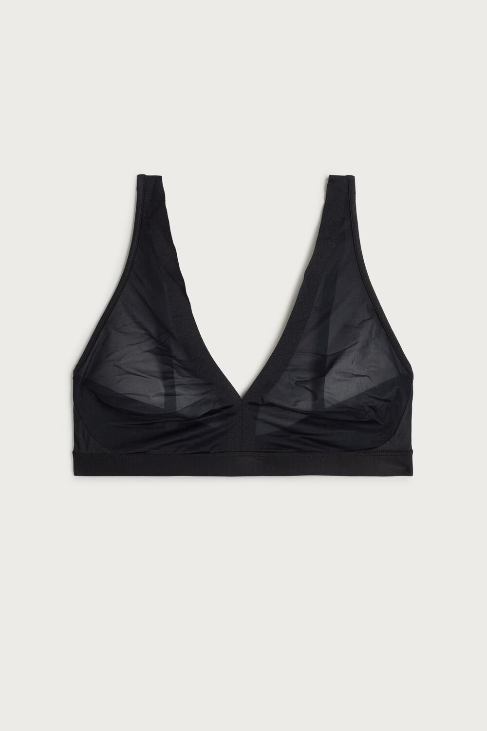 Black - 019 - Black Intimissimi Lara Invisible Touch Triangle Bra | NJAVT2346