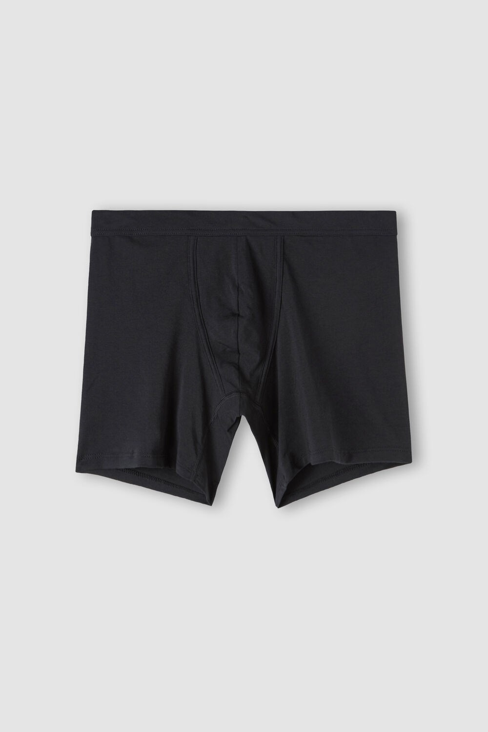 Black - 019 - Black Intimissimi Long Boxers in Stretch Supima® Cotton | HIPXO8346